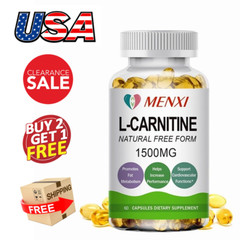 L-Carnitine 1500mg – Fat Burner Weight Loss Antioxidant High Potency Supplement