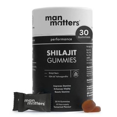Man Matters Pure Himalayan Shilajit/Shilajeet Gummies with KSM 66 Ashwagandha