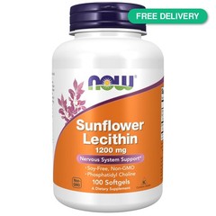 NOW Foods Supplements, Sunflower Lecithin 1200 mg with Phosphatidyl Choline,…