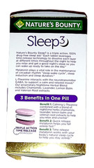 Nature’s Bounty Sleep3 10mg Melatonin 120 Tablets Exp 5/2025