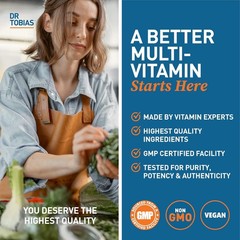 Adult Multivitamin for Women & Men, Immune Supporting from 42 Fruits, Vegetables