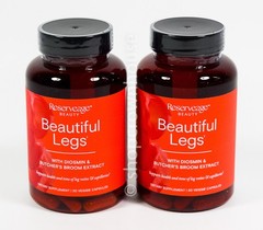 2 Reserveage BEAUTIFUL LEGS 30 veggie capsule Diosmin Butchers Broom 08/2026
