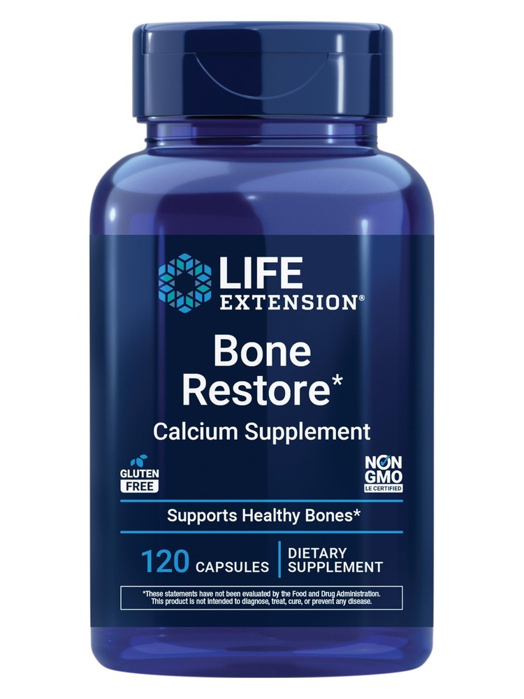 Life Extension Bone Restore Calcium Supplement D3 Magnesium Boron Zinc 120