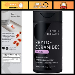 Phytoceramides 350mg Softgels | Plant-Derived Skin Hydration | Non-GMO, Soy-Free