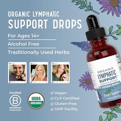 1/2 PCS Organic Lymph Enhance Echinacea Elderberry Drops Vegan 30 ml 1 fl oz Pro