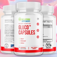 (1 Pack) Gluco+ Advanced Support Blood Sugar Supplement Gluco + 60 Capsules