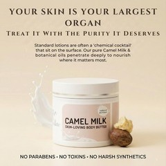 Cammellatte Camel Milk Body Butter | Firming Moisturizer | for Crepey, Dry Sk…