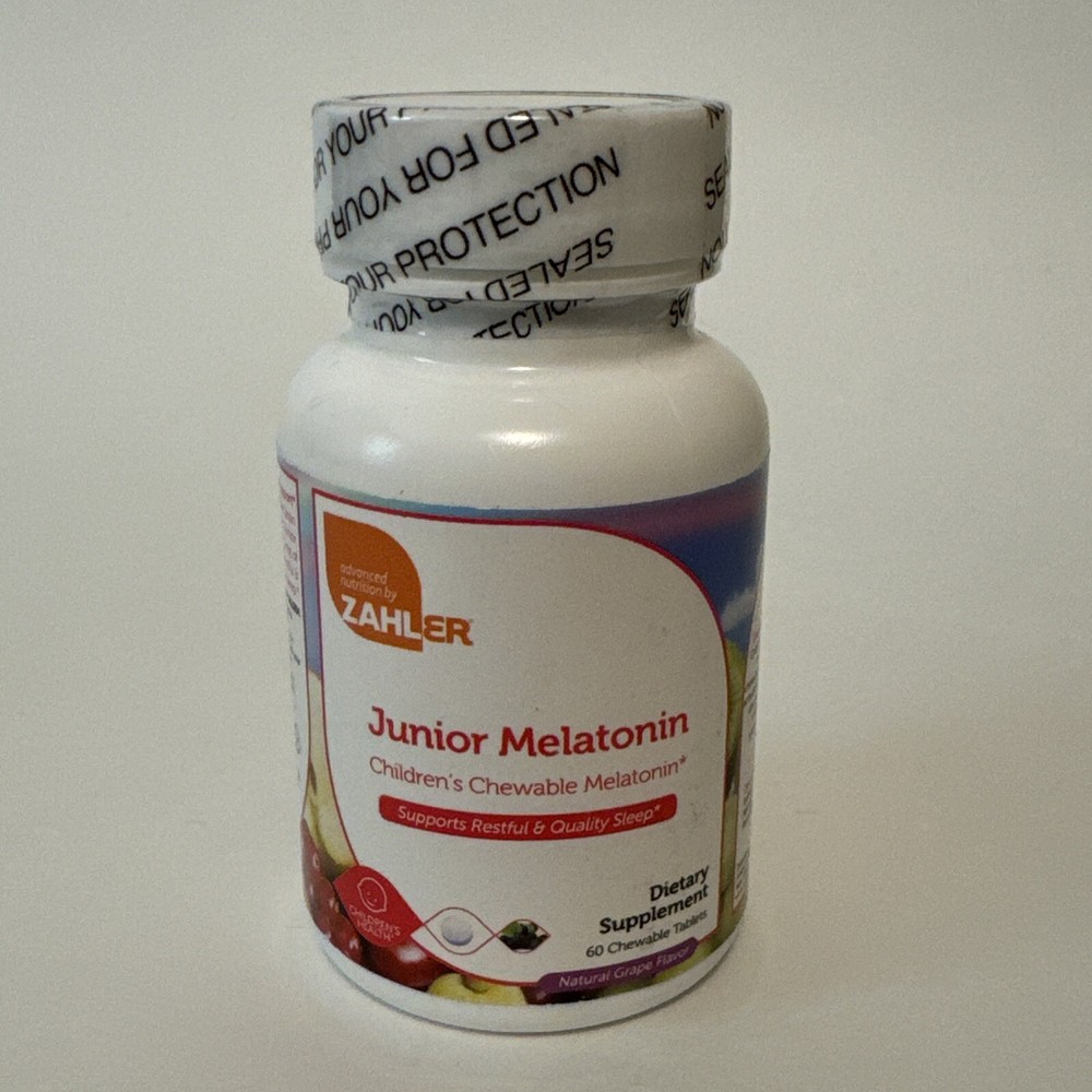 Zahler Kids Melatonin 1mg Chewable, Fast-Acting Sleep Support Supplement 60ct