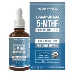 Organic Methyl Folate 1000mcg + Methyl B12 Liquid Drops – Mood & Cognition Boost