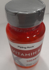 Vitamin K Supplements | 100 mcg | 240 Tablets | Non-GMO | by Piping Rock