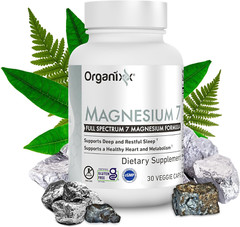 Organixx Magnesium 7 Supplement, Natural Magnesium Capsules for Sleep Support, M