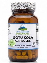 Pure Mountain Gotu Kola Capsules with 400mg Organic Centella Asiatica Supplement