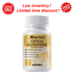 L-Glutathione 1000mg 60 Capsules,Antioxidant, Liver, Immune, Cell Health Support