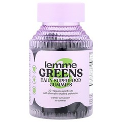 Lemme Greens Daily Superfood 20+ Organic Blend Greens & Fruit 60 Ct Exp 06/27