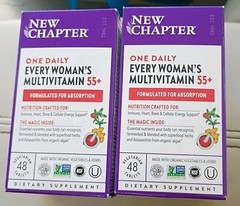 2 X New Chapter One Daily Every Woman’s Multivitamin 55+. 48 Tablets 12/2026+