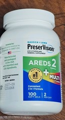 AREDS 2 Eye + Multivitamin 2 in 1 Formula 100 softgels Exp: 9/2027