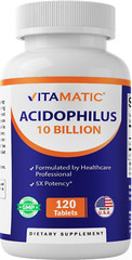 Acidophilus Probiotic – 10 Billion CFU – 5X Potency – Daily Probiotic Supplement