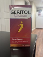 Geritol Energy Support: B Vitamins and Iron Liquid Supplement 12 oz