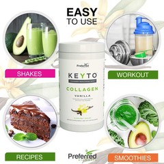 Keto Collagen Protein Powder with MCT Oil – Keto and Paleo Friendly Grass Fed…