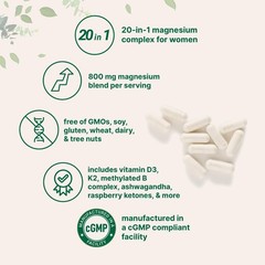 Micro Ingredients 20-in-1 Magnesium Complex for Women 240 Vegetarian Capsules