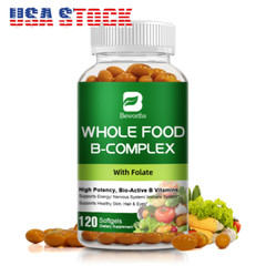 120pcs Vitamin B-Complex Capsules ,B1,B2,B3, B5, B6, B7, B9,B12,Daily Supplement