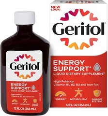 Geritol Liquid Multivitamin and Iron Supplement for Energy Support 12 Fl Oz