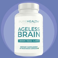 PureHealth Ageless Brain, Boost Brain Health, Memory, Focus, Clarity, 30ct