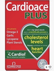 Vitabiotics Cardioace Plus Omega-3 Garlic Lycopene Plant Sterols Capsules