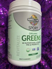 3x Garden of Life sport organic greens Original 8.99 oz 30 serv ea DECEMBER 2025