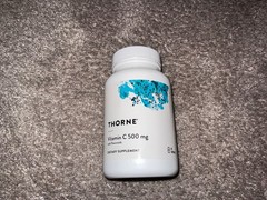 THORNE Vitamin C 500 mg capsules brand new and sealed exp: 2028
