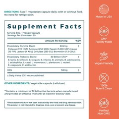 Digestive Enzymes with Probiotics & Prebiotics, 60 Vegan Capsules
