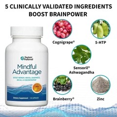 Mindful Advantage Brain Memory Focus Supplement – 30 Caps