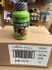 NATURELO Bariatric Multivitamin 1 Daily w/Iron Supplement for Post Gastric 12/26