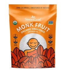 Organic Monk Fruit Powder Sweetener 240 Grams By Sweetleaf Stevia