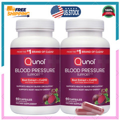 Qunol Blood Pressure Support, 3 in 1 Beets + CoQ10 + 120 Count (Pack of 1)