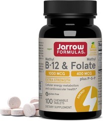 Vegan Methyl B-12 & Methyl Folate, Lemon, 100 Chewable Tablets