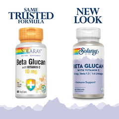 Solaray Beta Glucan with Vitamin C 10 mg | From Baker’s Yeast | 60 VegCaps