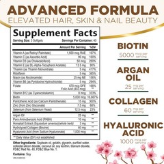 Hair Skin and Nails Vitamins for Hair Growth – Biotin 5000mcg Per Serving – Extr