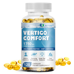 Vertigo Comfort 1750mg – Dizziness Relief Supplements, Body Balance 120 Capsules