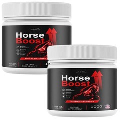 (2 Pack) Horse Boost Powder, Male Health Support Formula Supplement Powder