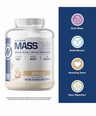 7 lb size NutraOne Massone Mass One Gainer Powder Gain Weight Protein exp ’27