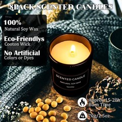 Scented Candles Gifts for Women Men, 8 Pack 3 Oz Scented Candles for Home, Na…