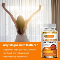 Magnesium Glycinate & Vitamin D3 Complex Supplement 240 Vegetarian Capsules