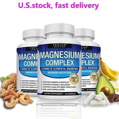 3Pack Toplux Nutrition Magnesium Complex 1000mg Supports 8 Elemental Magnesium