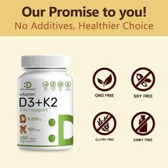 NEW 1PC Vitamin D3 + K2 DEAL SUPPLEMENT Immune Support Strong Bones