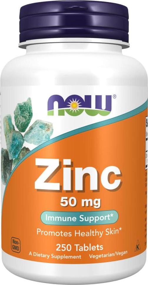 Now Foods Zinc (from 405mg of Zinc Gluconate), White, Unflavored, Tablet, 250
