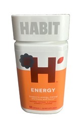 Habit Energy Vitamic C Vitamin B12 L-Taurine Mental Alertness Focus 60 Capsules