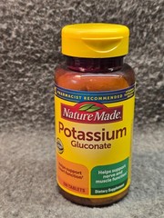 Nature Made Potassium Gluconate 550mg Diet Supplement Heart Nerve & Muscle 9/28