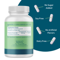 Vitamin B-1 (Thiamine) 100mg (240 Vegetarian Capsules) – Vegan-Gluten Free