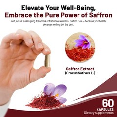 Saffron Extract 88.5mg, Help Improve Sleep Habits Non-GMO & Gluten Free, 60 Caps